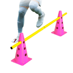 Kit 8 Cones 23cm e 4 Hastes 1m para Treino de Agilidade Velden