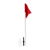 Bandeirola de escanteio oficial de futebol de campo reclinável premium Pista e Campo - cnj com 4 und