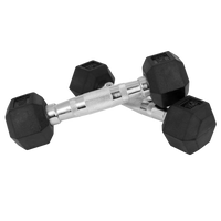 Kit 110kg Halteres Sextavados Emborrachados Envolst - 1 a 10kg
