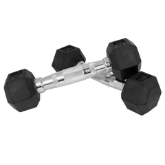Kit 110kg Halteres Sextavados Emborrachados Envolst - 1 a 10kg