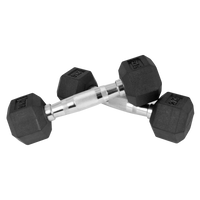 Kit 110kg Halteres Sextavados Emborrachados Envolst - 1 a 10kg