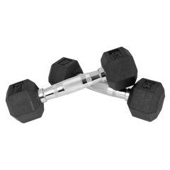 Kit 110kg Halteres Sextavados Emborrachados Envolst - 1 a 10kg