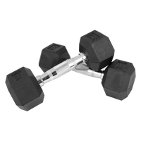 Kit 110kg Halteres Sextavados Emborrachados Envolst - 1 a 10kg