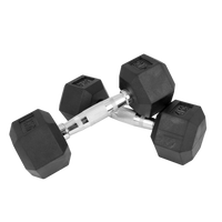 Kit 110kg Halteres Sextavados Emborrachados Envolst - 1 a 10kg