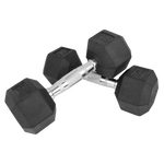 Kit 110kg Halteres Sextavados Emborrachados Envolst - 1 a 10kg