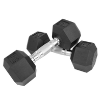 Kit 110kg Halteres Sextavados Emborrachados Envolst - 1 a 10kg