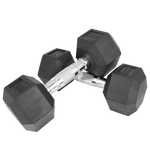 Kit 110kg Halteres Sextavados Emborrachados Envolst - 1 a 10kg