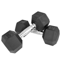 Kit 110kg Halteres Sextavados Emborrachados Envolst - 1 a 10kg