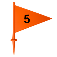 Bandeirolas numeradas plásticas multiuso Pista e Campo - cnj com 08 und (1-8)
