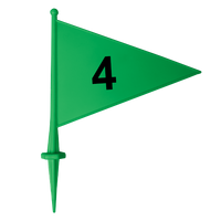 Bandeirolas numeradas plásticas multiuso Pista e Campo - cnj com 08 und (1-8)