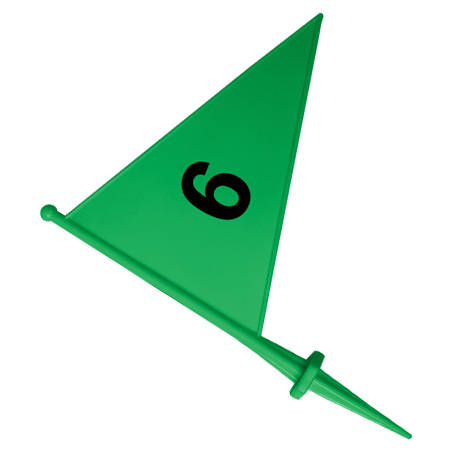 Bandeirolas numeradas plásticas multiuso Pista e Campo - cnj com 08 und (1-8)