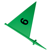 Bandeirolas numeradas plásticas multiuso Pista e Campo - cnj com 08 und (1-8)