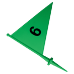 Bandeirolas numeradas plásticas multiuso Pista e Campo - cnj com 08 und (1-8)