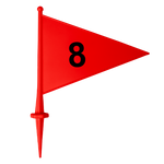 Bandeirolas numeradas plásticas multiuso Pista e Campo - cnj com 08 und (1-8)