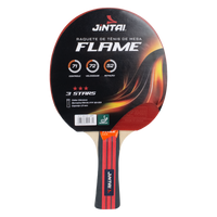 Raquete de Tênis de Mesa Jintai Flame — Borracha Aprovada pela ITTF