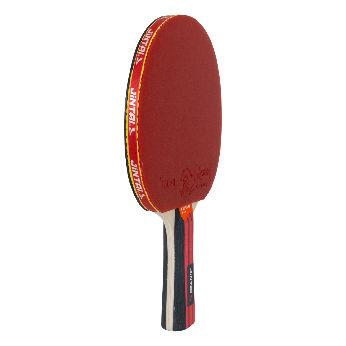 Raquete de Tênis de Mesa Jintai Flame — Borracha Aprovada pela ITTF