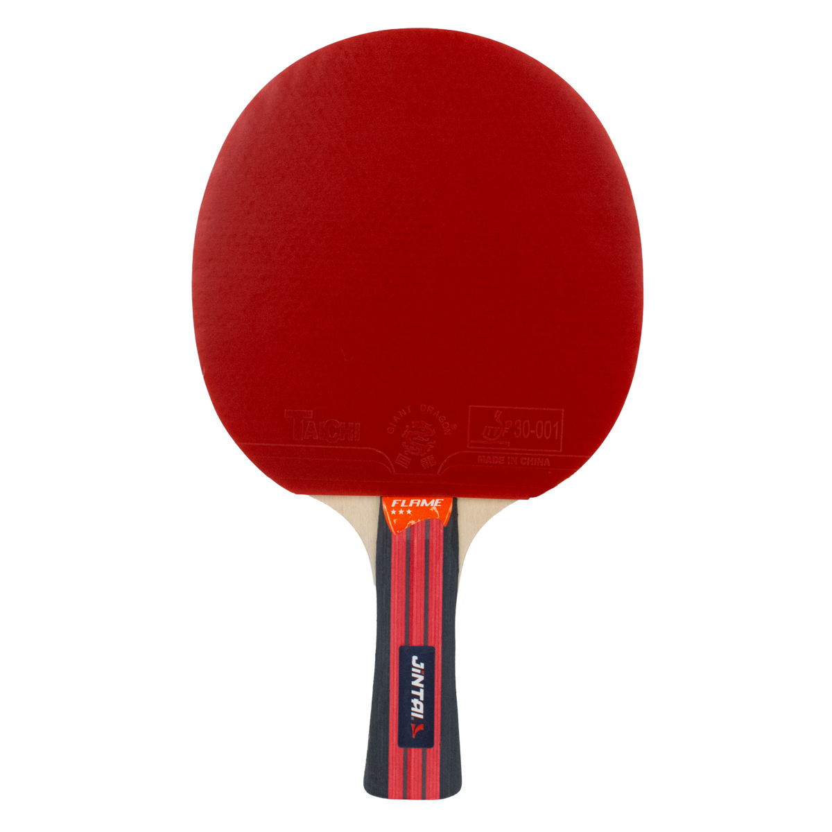 Raquete de Tênis de Mesa Jintai Flame — Borracha Aprovada pela ITTF