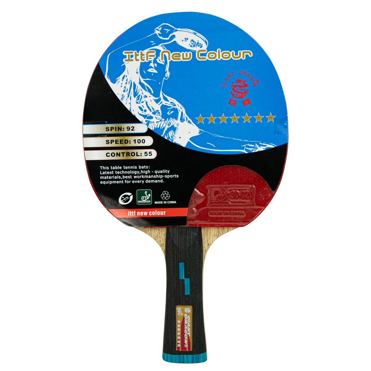 Kit Tênis de Mesa Giant Dragon Future 7 Estrelas Aprovada ITTF e Bolsa