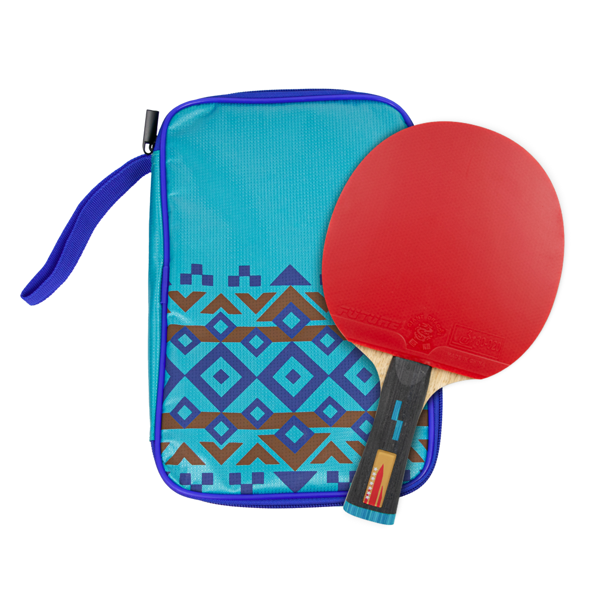 Kit Tênis de Mesa Giant Dragon Future 7 Estrelas Aprovada ITTF e Bolsa