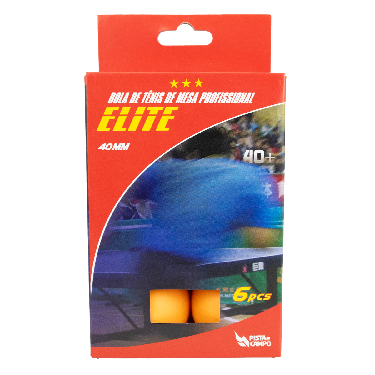 Bolinhas de Tênis de Mesa 40+ ABS 3 Estrelas Pista e Campo 6Un