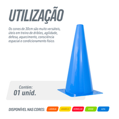 Cone Flexível 30cm para Treino Esportivo Velden - Unidade