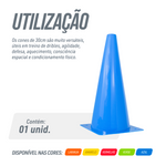 Cone de sinalização de plástico 30cm Pista e Campo