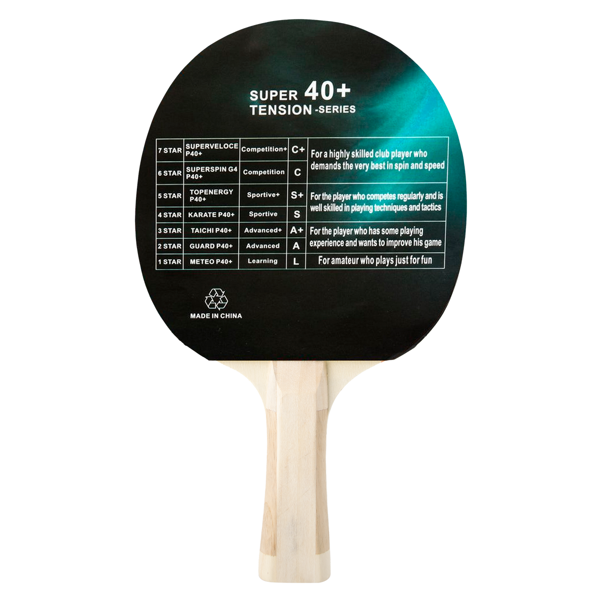Raquete de Tênis de Mesa Giant Dragon Taichi 3 Estrelas ITTF