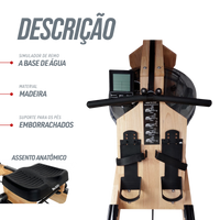 Simulador de remo Indoor A Base De Água Water Rower Madeira Pista E Campo