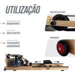 Simulador de remo Indoor A Base De Água Water Rower Madeira Pista E Campo