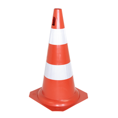Cone de sinalização flexível (emborrachado) refletivo 50cm Kteli