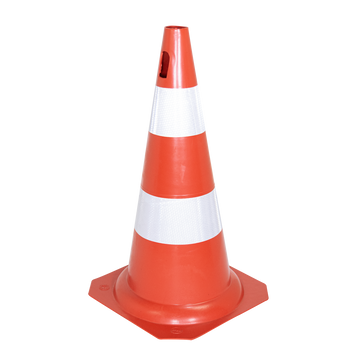 Cone de sinalização flexível (emborrachado) refletivo 50cm Pista e Campo