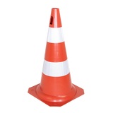 Cone de sinalização flexível (emborrachado) refletivo 50cm Pista e Campo