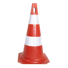 Cone de sinalização flexível (emborrachado) refletivo 50cm Kteli