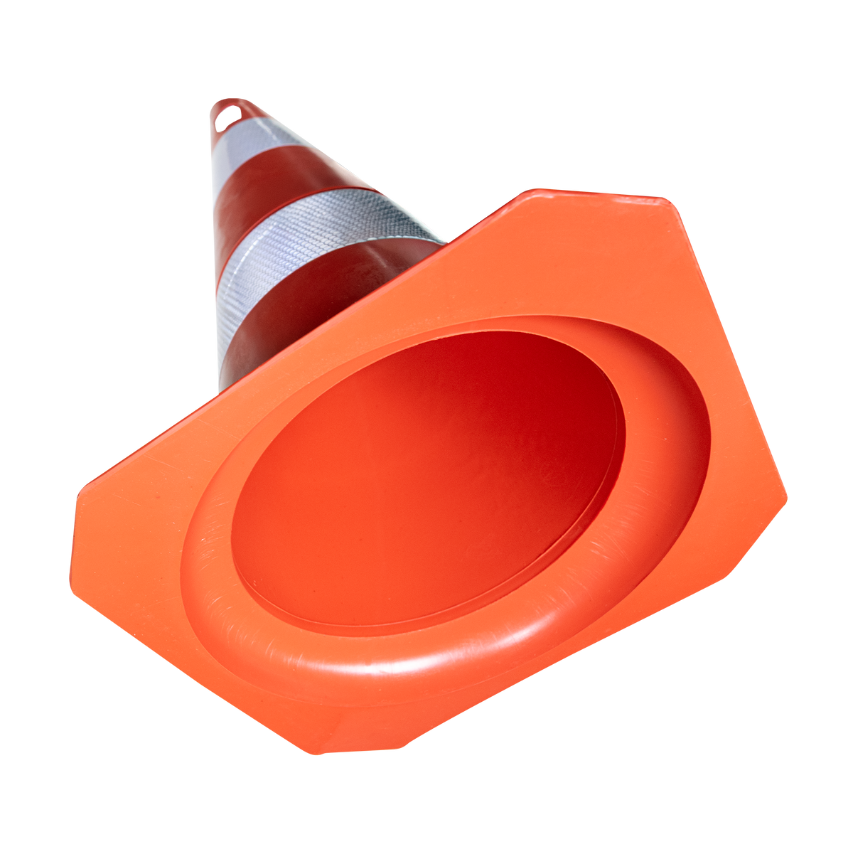 Cone de sinalização flexível (emborrachado) refletivo 50cm Kteli