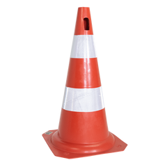 Cone de sinalização flexível (emborrachado) refletivo 50cm Kteli