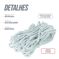 Rede oficial de basquete com fio 6mm nylon (seda) Velden - par