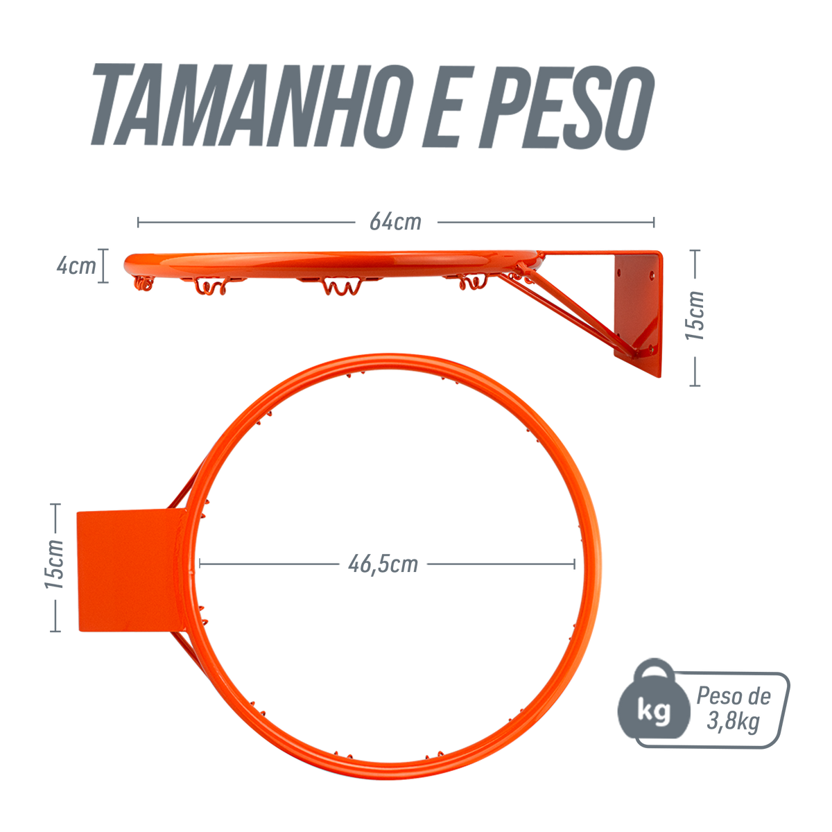 Aro oficial de basquete de aço oficial Pista e Campo