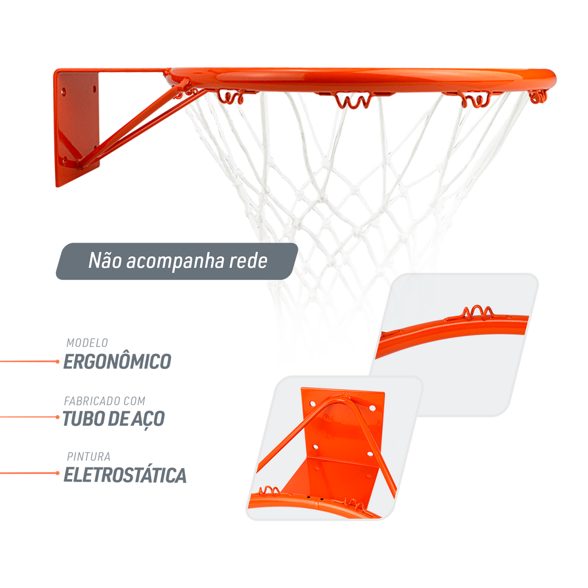 Aro oficial de basquete de aço oficial Pista e Campo