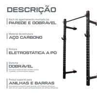 Rack de Parede para Agachamento Multifuncional Dobrável Envolst