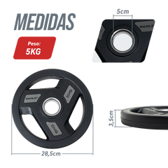 Kit 200kg Anilhas Olímpicas Vulcanizadas Envolst