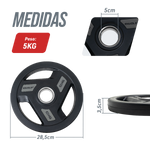 Kit 200kg Anilhas Olímpicas Vulcanizadas Envolst