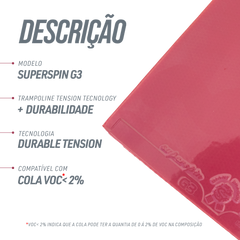 Borracha Giant Dragon Superspin G3 2,2mm Aprovada ITTF