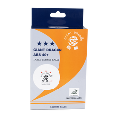 Bolinhas Tênis de Mesa Giant Dragon 3 Estrelas ITTF ABS 40+ 6un