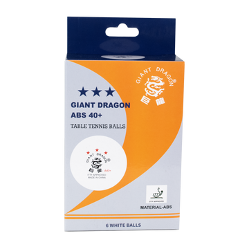 Bolinhas Tênis de Mesa Giant Dragon 3 Estrelas ITTF ABS 40+ 6un