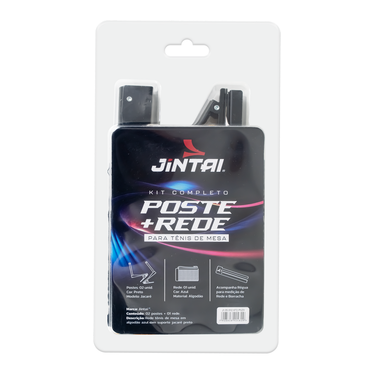 Kit Rede de Tênis de Mesa Jintai - Suporte Jacaré e Régua