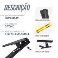 Kit Rede de Tênis de Mesa Jintai - Suporte Jacaré e Régua