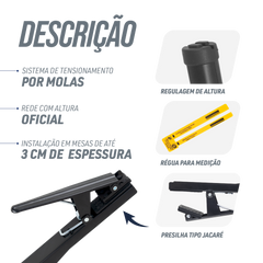 Kit Rede de Tênis de Mesa Jintai - Suporte Jacaré e Régua