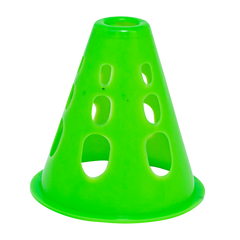 Cone de plástico 8cm vazado pequeno para manobras Pista e Campo - cnj com 10 und