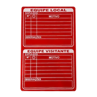 Cartão de árbitro oficial para futebol de campo - Par