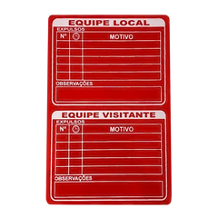 Cartão de árbitro oficial para futebol de campo - Par